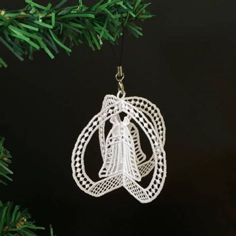 D Fsl Christmas Ornaments Free Standing Lace Machine Etsy