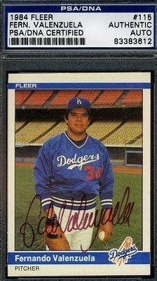 Fernando Valenzuela Signed Certed 1984 Fleer Autograph - PSA/DNA ...