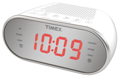 Timex Am Fm Dual Alarm Clock Radio With Digital Tuning Red Led