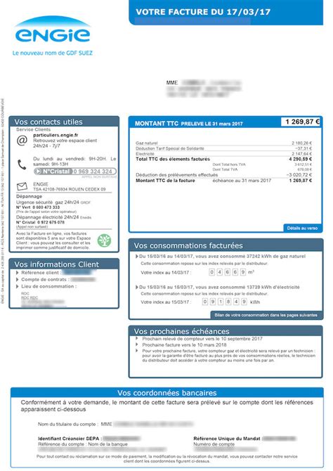 Comprendre Ma Facture Engie De Gaz Et D Lectricit