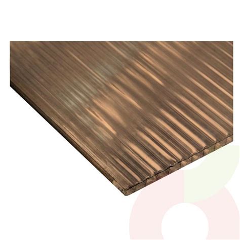 Plancha Policarbonato Alveolar Bronce X Mt Mm Hogar Eltit