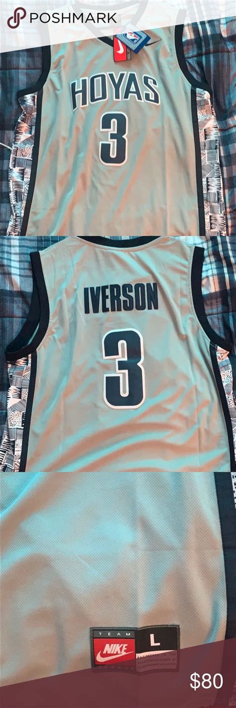 100% Authentic Allen Iverson Georgetown Jersey