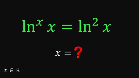 Can You Solve It Ln X X Ln X Youtube