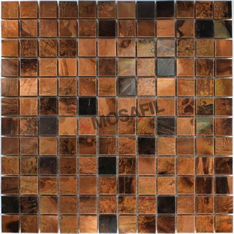 Copper Mosaic Metal Tiles 23x23x8mm 1 Sheet Mosaikfliesen Mosaik Fliesen