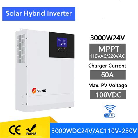 Inversor Solar H Brido 3kw Dc24v Para 230vac 110vac Sa Da Inversor H