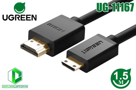 Cáp Mini HDMI to HDMI 1 5M Ugreen 11167 hỗ trợ 4K2K