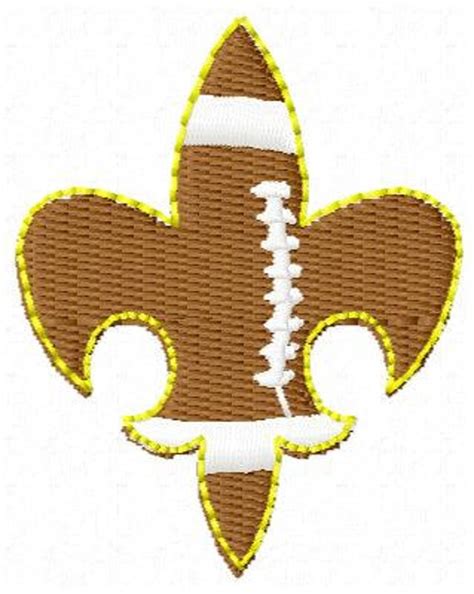 Mini Football Fleur De Lis Embroidery Design