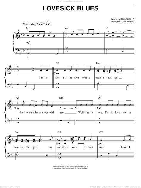 Williams Lovesick Blues Sheet Music For Piano Solo Pdf