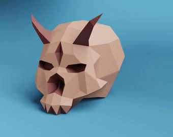 Low Poly Headphones Diy Real Size Paper Sculpture Pdf Etsy