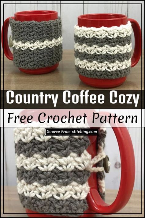 41 Free Crochet Coffee Cozy Patterns DIYsCraftsy