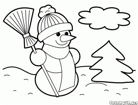 Coloring page - Snowmen