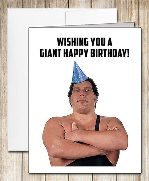 Pro Wrestling Giant Birthday Card 80s Cult Classic Etsy