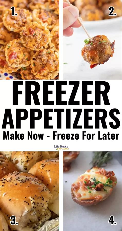 Make ahead and freeze appetizers freezer friendly party finger foods