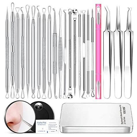 2023 Professional Pimple Popper Tool Kit - 22 PCS Blackhead Remover ...