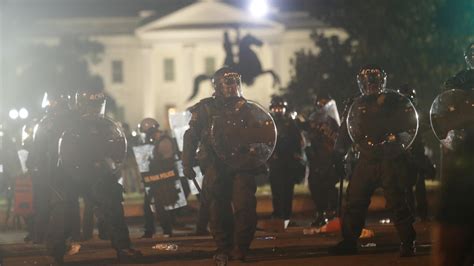 Protesters And Police Clash In Front Of White House As Curfews Declared