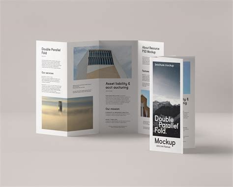 Double Parallel Fold Psd Brochure | Pixeden Club