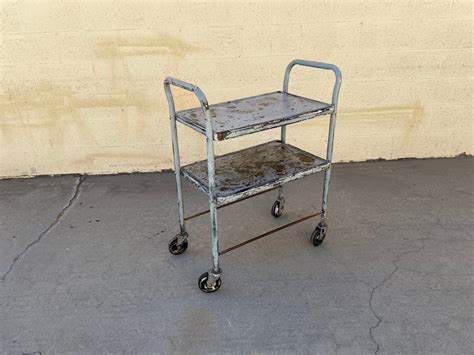 1950s Vintage Steel Rolling Cart - Rehab Vintage Interiors