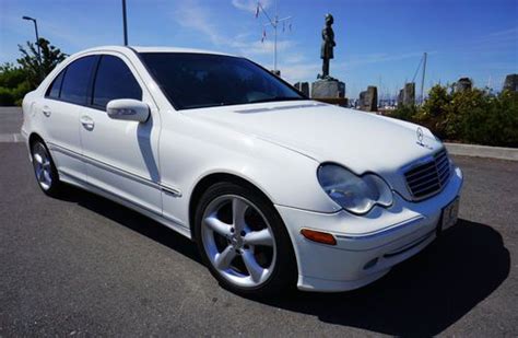 Purchase Used 2004 Mercedes Benz C230 Kompressor Sport Sedan At Loaded Arctic White Gray In