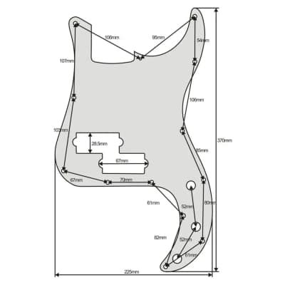 Hole Precision Bass Pickguard Ply White Pearl Reverb