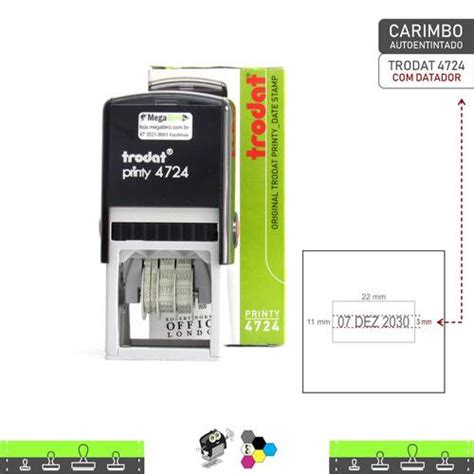 Comprar Carimbo Autoentintado TRODAT 4724 Datador A Partir De R