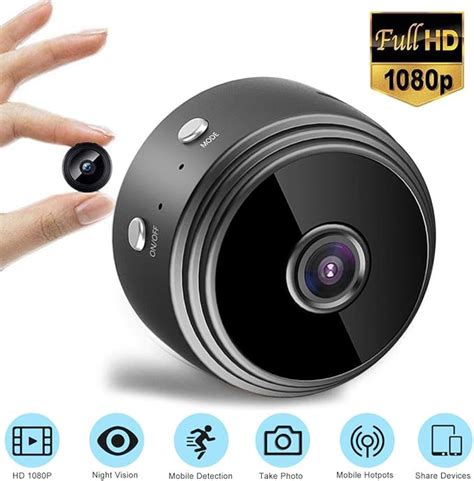 Mini Kamera, WLAN IP Kamera Full HD 1080P Tragbare Kleine WLAN ...