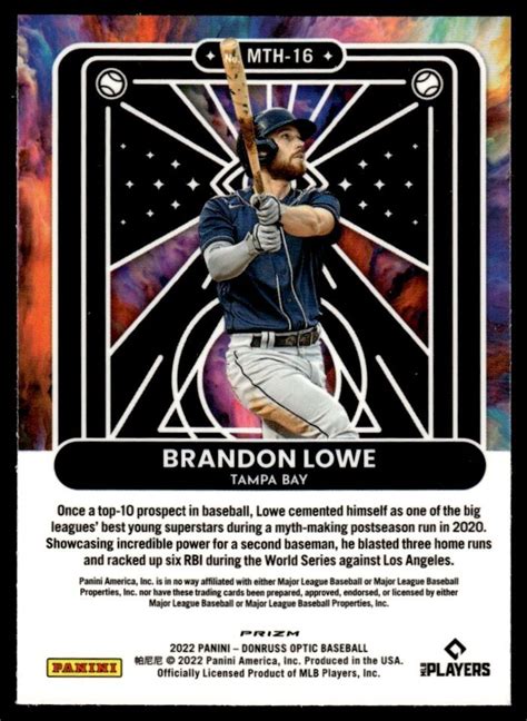 Donruss Optic Mythical Brandon Lowe Tampa Bay Rays Mth Ebay