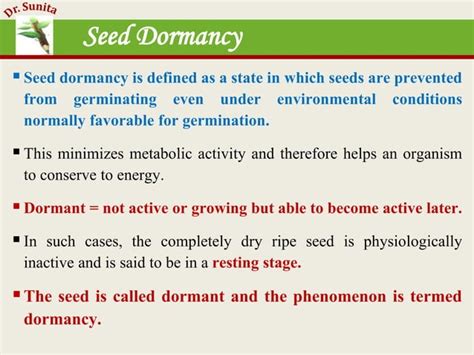 Seed dormancy | PPT