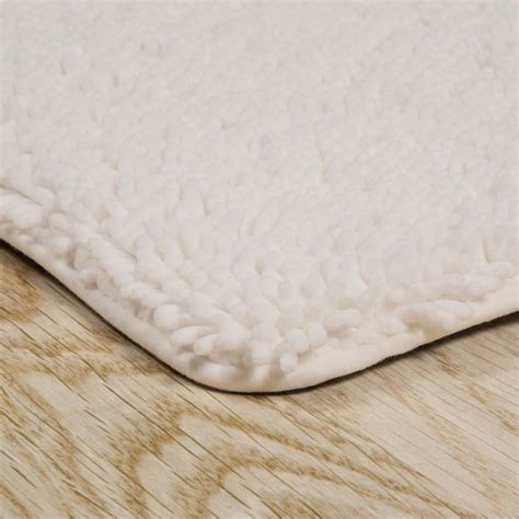 Hastings Home Bathroom Mats 32 In X 21 In White Polyester Memory Foam