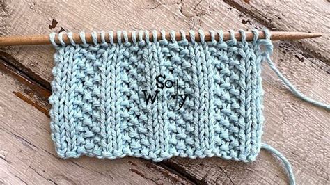 How To Knit The Moss Rib Stitch Two Rows Only