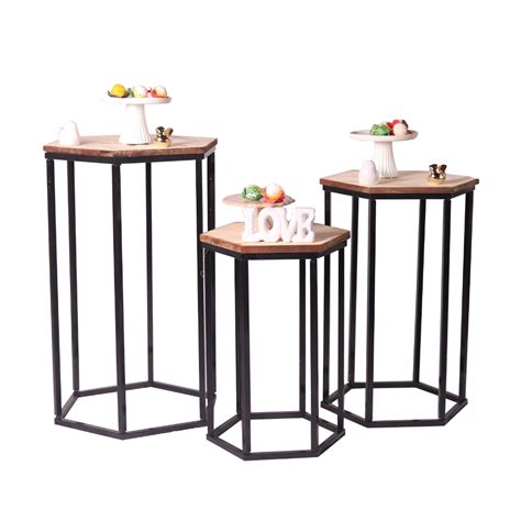 Kit 3 Mesas Para Festa - Kit Sextavado 3 Mesas Para Festa Aniversario Decoração Kit Pegue Monte ...