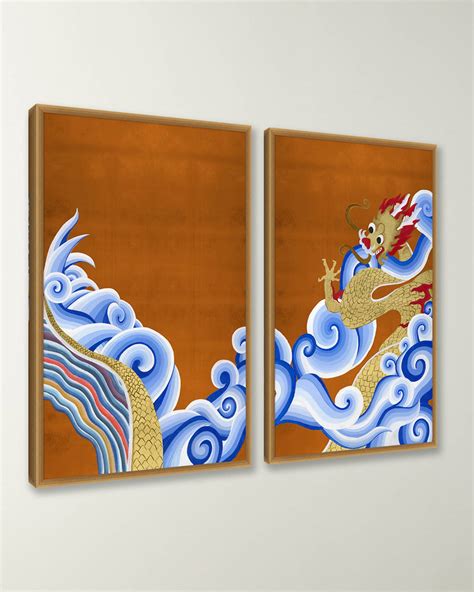 "Imperial Dragon" Giclee Wall Art Collection | Neiman Marcus