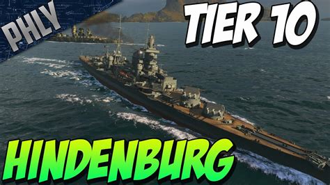 World Of Warships New German Tier 10 Cruiser Hindenburg Gameplay