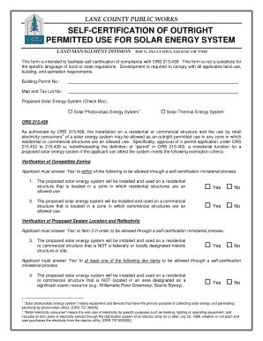 Fillable Online Lanecounty Self Certification Of Outright Lanecounty