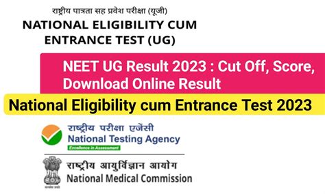 NEET Result 2023 Cut Off Score Answer Key Release Date NEET UG