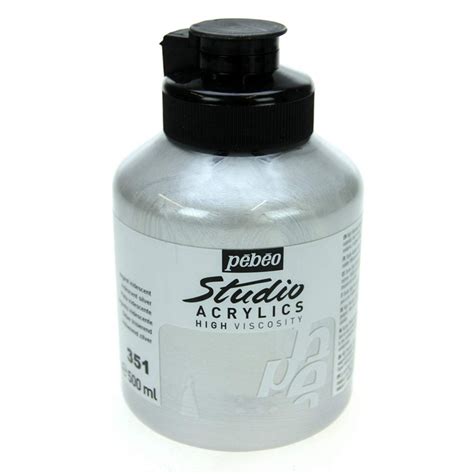 Studio Acrylique Pébéo 500ml Argent Iridescent 351 Mab Store El