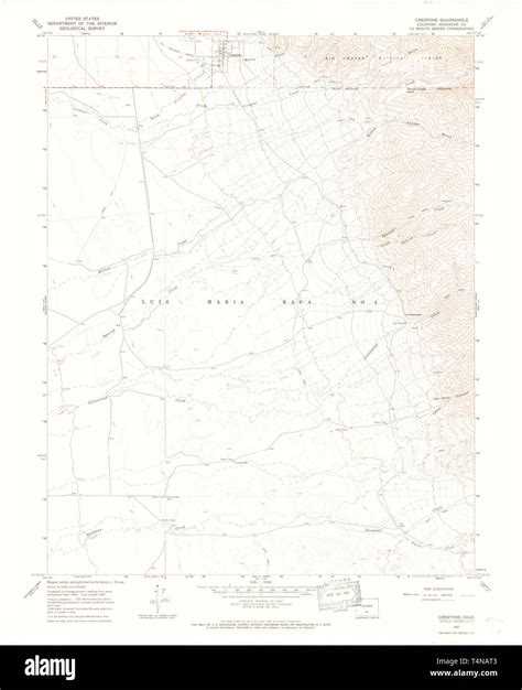 Usgs Topo Map Colorado Co Crestone 400724 1967 24000 Restoration Stock