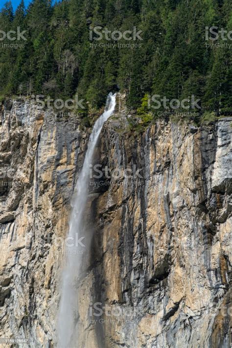 Waterfall In Lauterbrunnen Stock Photo - Download Image Now - Alpine ...