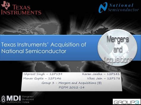 Texas Instruments’ Acquisition of National Semiconductor