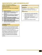 BIOSTATISTIC AND EPIDEMIOLOGY LESSON 1 Docx BIOSTATISTIC AND