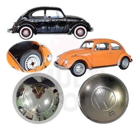 4x Calota Cromado Vw Fusca Kombi Variant Para Roda 4 Furos Frete grátis