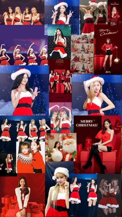 ⋆·˚blackpink ⋆·˚merry Christmas⋆·˚🎅 🎄⛄ Kpop Christmas Wallpaper Blackpink Black Pink