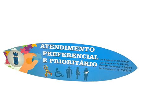 Placa Sinalizadora De Atendimento Priorit Rio Para Autistas