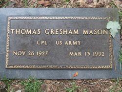 Thomas Gresham Mason 1927 1992 Mémorial Find a Grave