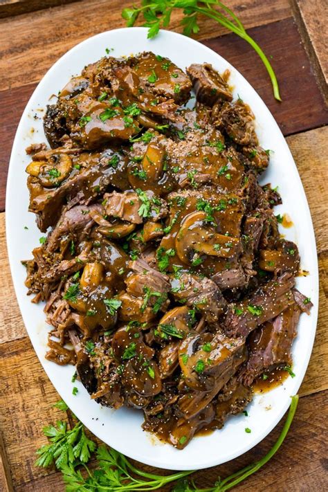 Slow Cooker Mushroom Pot Roast Recipe Pot Roast Recipes Delicious