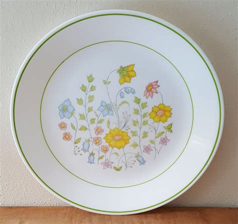 Vintage Corelle Spring Meadow Dinnerware Piece Set For Etsy