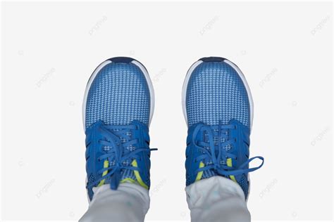 Vista Superior De Zapatos Deportivos Azules Usados Aislados En Un Png