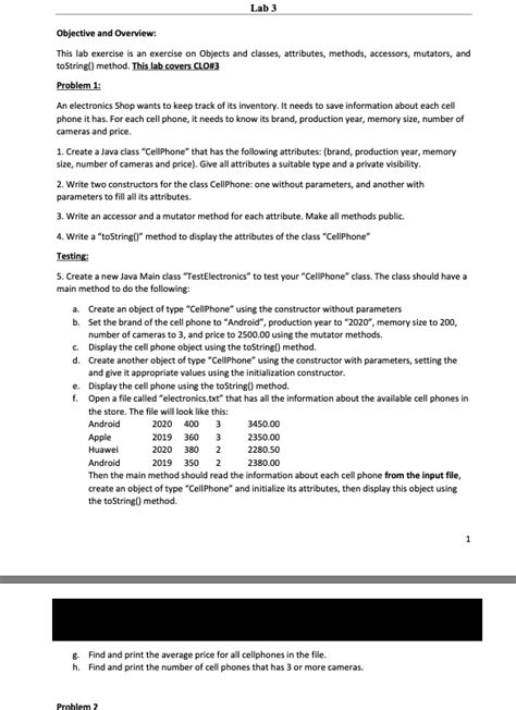 Solved Lab 3 Objective And Overview This Lab Exercise Is An