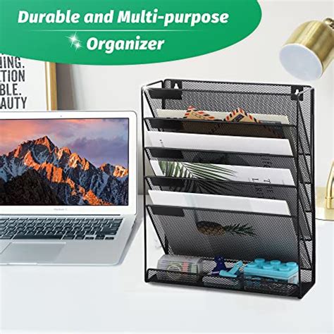 Easepres File Organizer Mesh Tier Black Hanging File Organizer