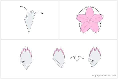 How To Make A Origami Cherry Blossom