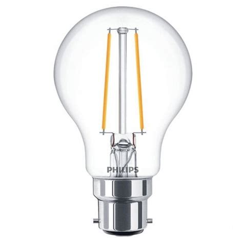 Philips Led W Gls Bulb Dimmable Bc Warm White Lightplan